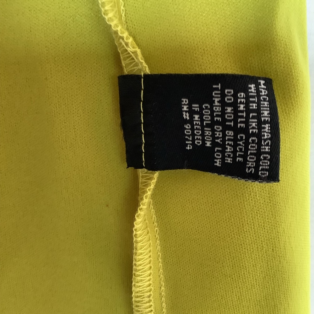 JBS Yellow Green Pintuck Short Sleeve Dress Sz 14 - Picture 9 of 10